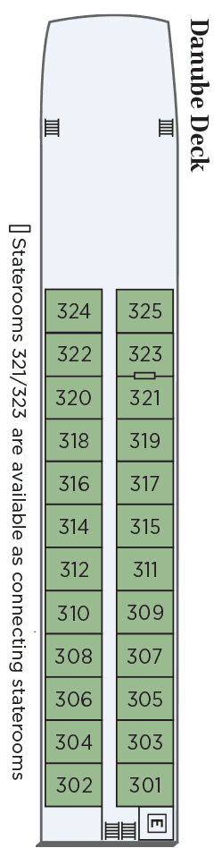 Deck Danube Deck plan for River Duchess