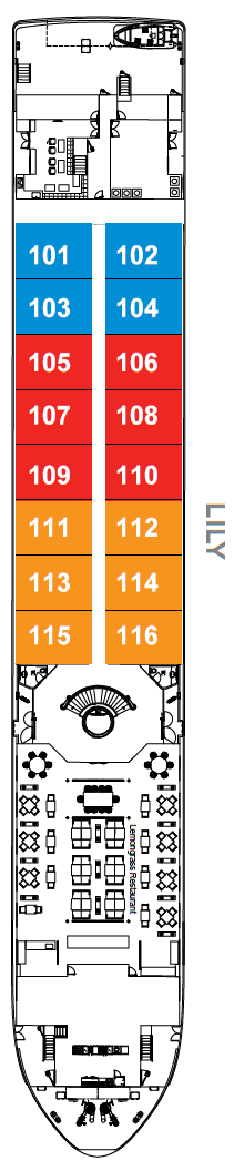 Deck Lily Deck plan for Mekong Serenity
