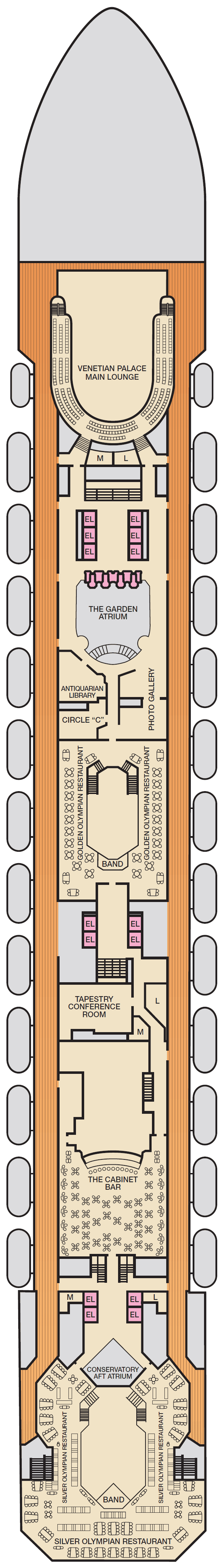 Deck ATLANTIC plan for Carnival Liberty