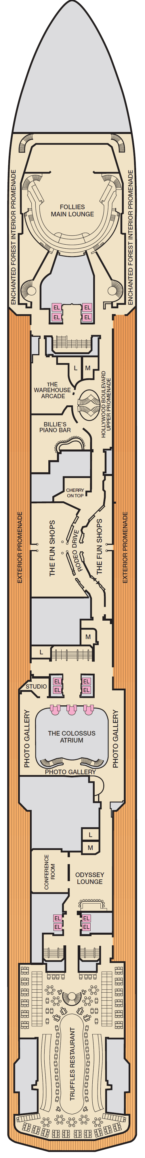 Deck ATLANTIC plan for Carnival Legend