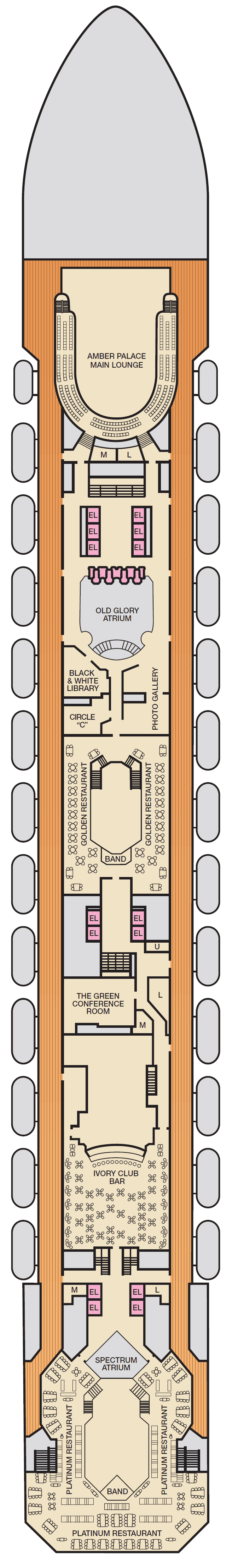 Deck ATLANTIC plan for Carnival Glory
