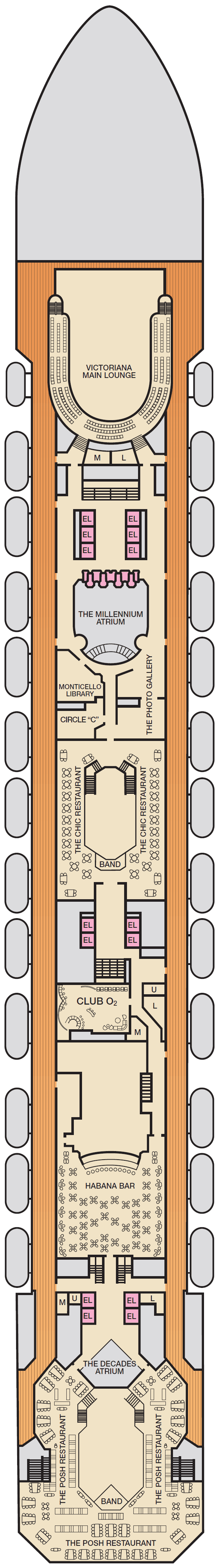 Deck ATLANTIC plan for Carnival Freedom