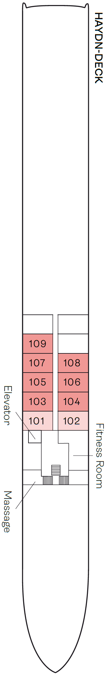 Deck Haydn Deck plan for Amadeus Elegant