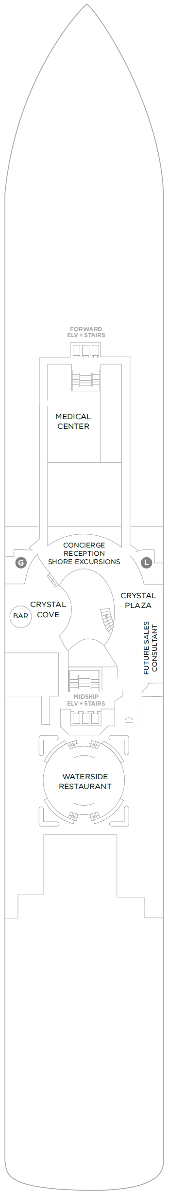 Deck 5 plan for Crystal Serenity