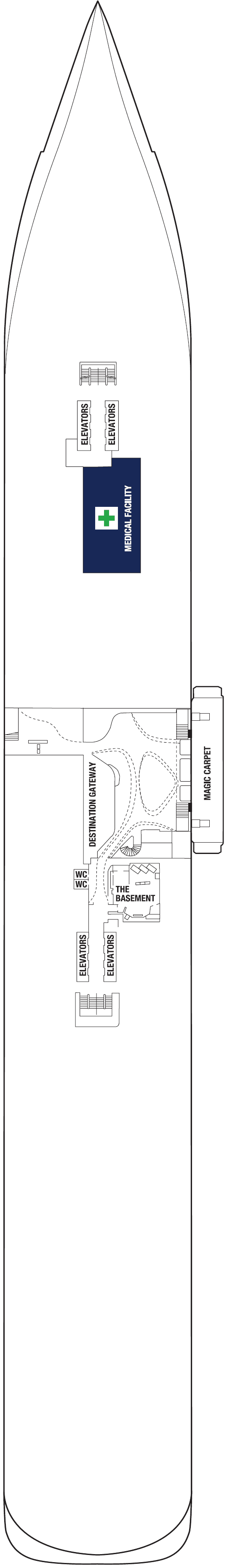 Deck 2 plan for Celebrity Xcel
