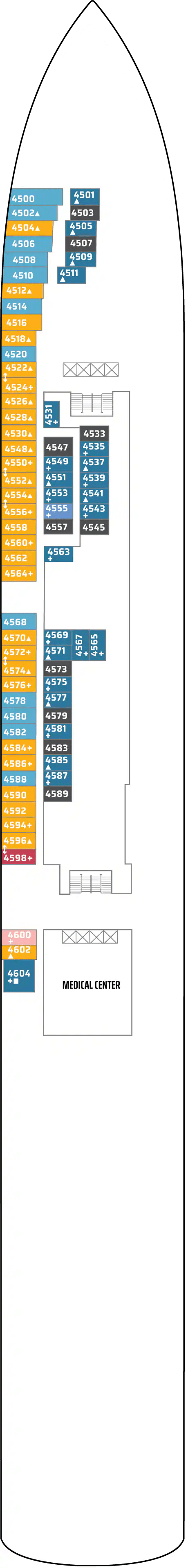 Deck Deck 04 plan for Norwegian Jewel