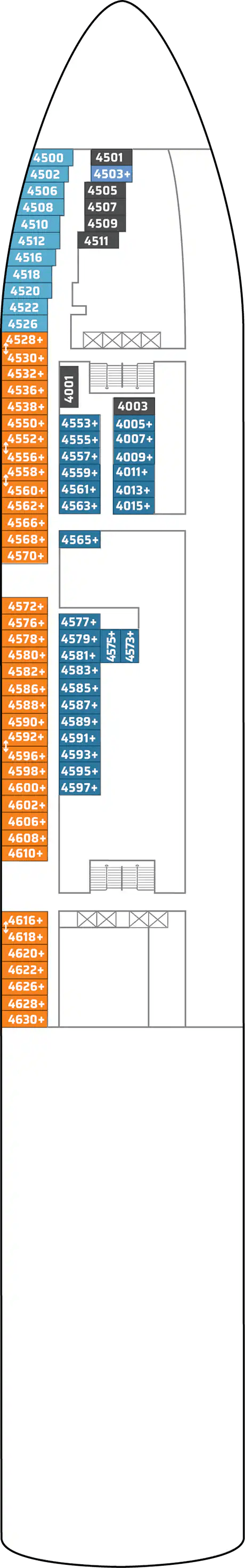 Deck Deck 04 plan for Norwegian Star