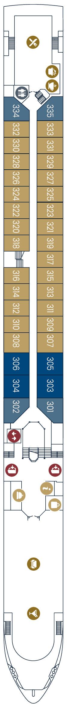 Deck Diamond Deck plan for VIVA ONE