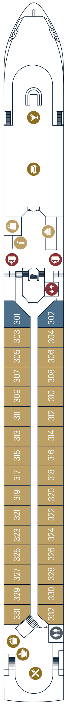 Deck Diamond Deck plan for VIVA TIARA