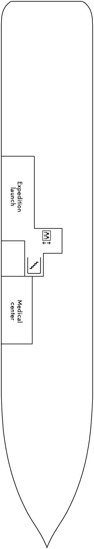 Deck 3 plan for MS Roald Amundsen