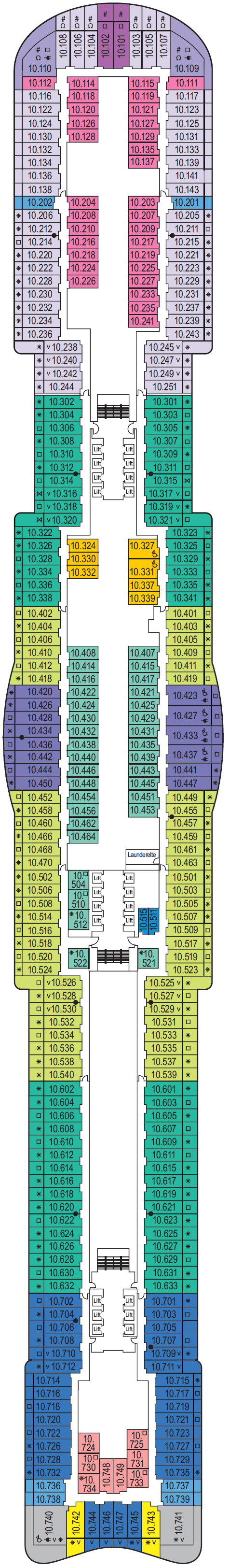 Deck Deck 10 plan for Arvia
