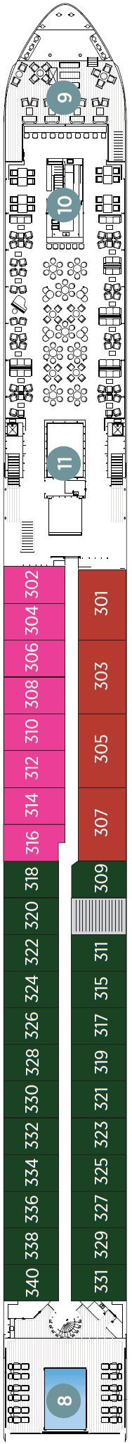 Deck Horizon Deck plan for Emerald Astra