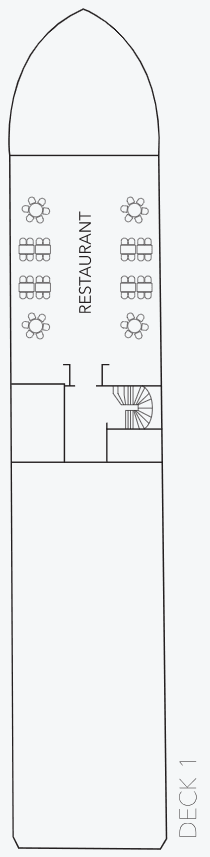 Deck Deck 1 plan for Sun Goddess