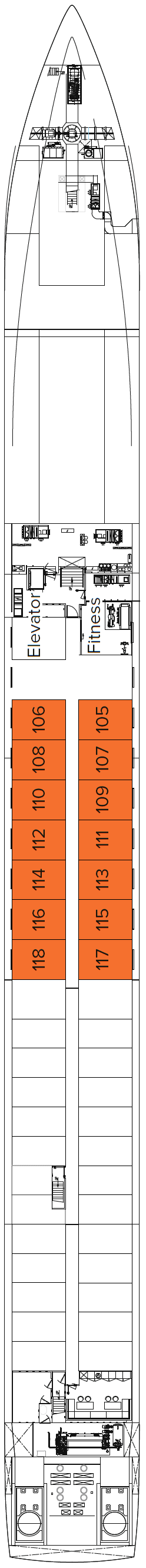 Deck Lower Deck plan for Travelmarvel Capella