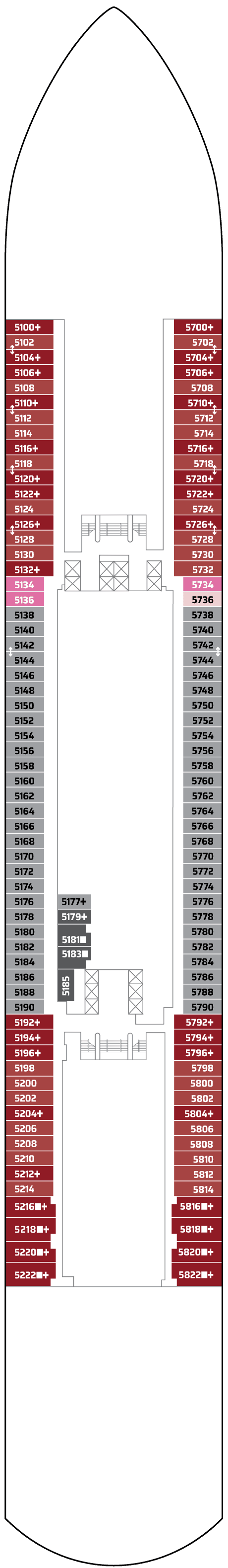 Deck Deck 05 plan for Norwegian Prima