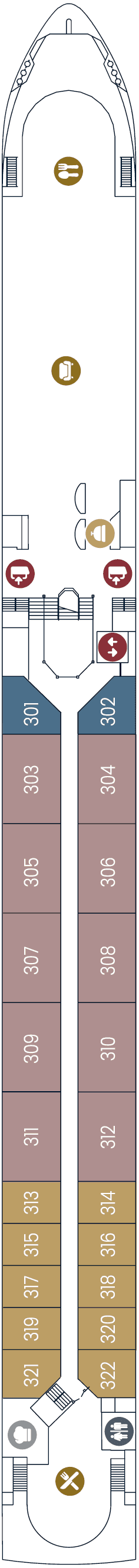 Deck Diamond Deck plan for VIVA BEYOND