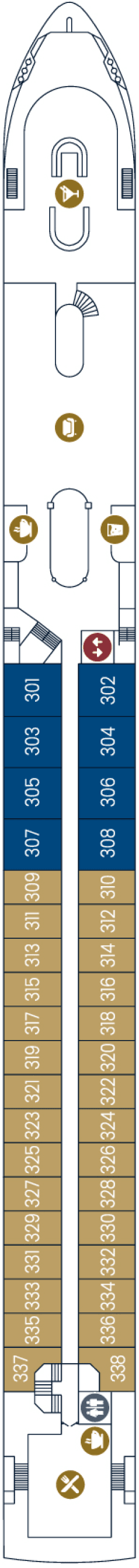Deck Diamond Deck plan for VIVA TWO