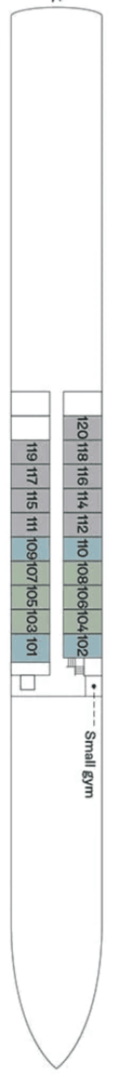 Deck Lower Deck plan for Spirit of the Lorelei