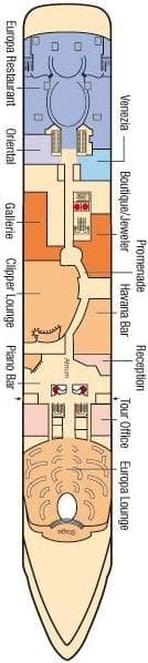 Deck 4 plan for MS EUROPA