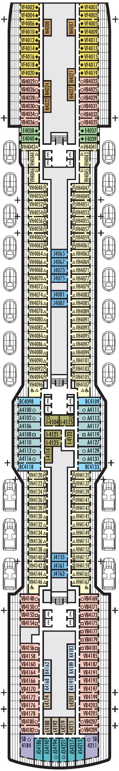 Deck Beethoven Deck plan for Nieuw Statendam