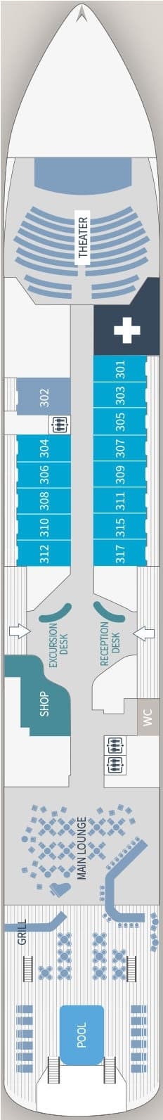 Deck Deck 3 plan for Le Bellot