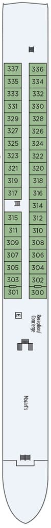 Deck Danube Deck plan for S.S. Beatrice