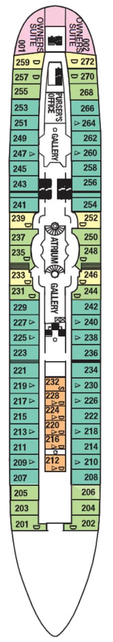 Deck Clipper Deck plan for Royal Clipper
