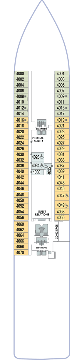 Deck 4 plan for Azamara Quest