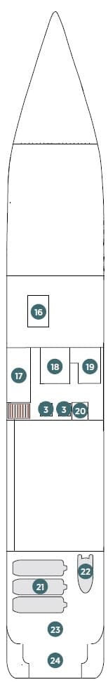 Deck Deck 2 plan for Emerald Azzurra