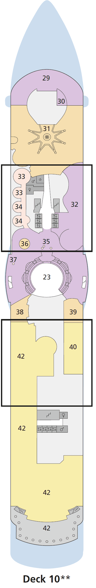 Deck Deck 10 plan for AIDAluna