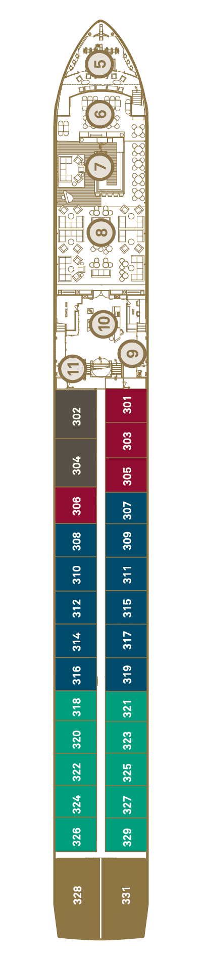 Deck Diamond Deck plan for Scenic Gem