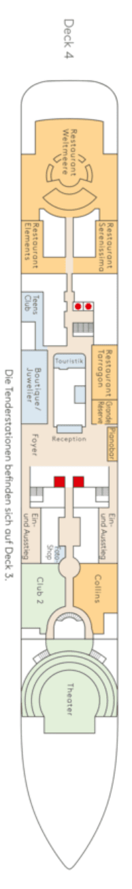 Deck 4 plan for MS EUROPA 2