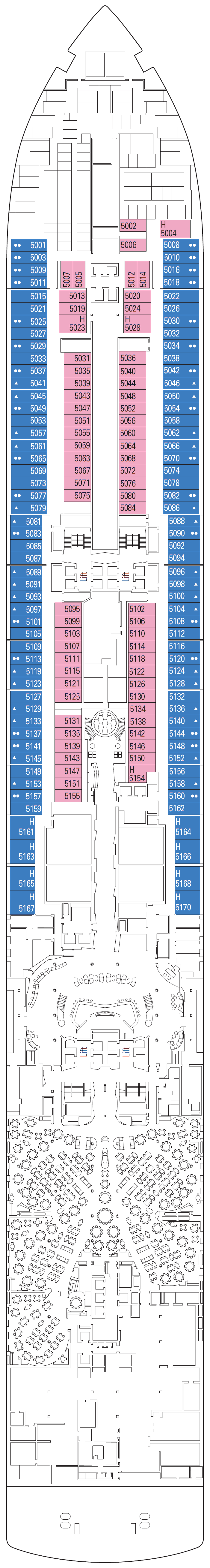 Deck DECK 05 plan for MSC Seascape