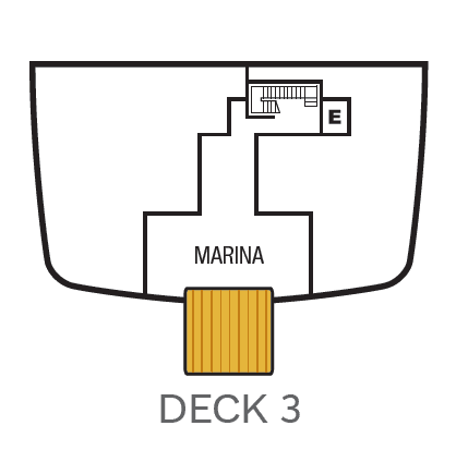 Deck 3 plan for Seabourn Ovation