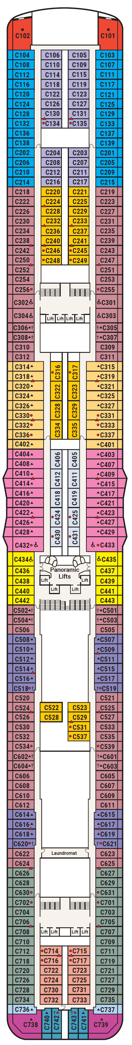 Deck Deck 10 - Caribe plan for Majestic Princess