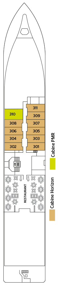 Deck Deck 3 plan for MV La Belle des Oceans