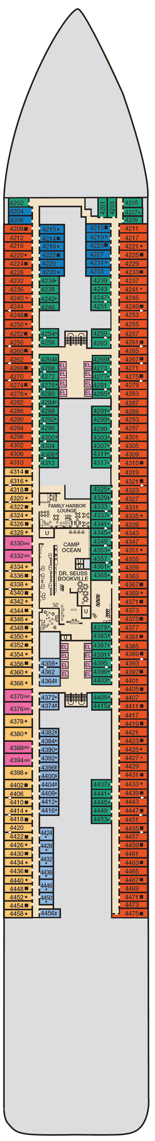 Deck DECK-04 plan for Carnival Celebration