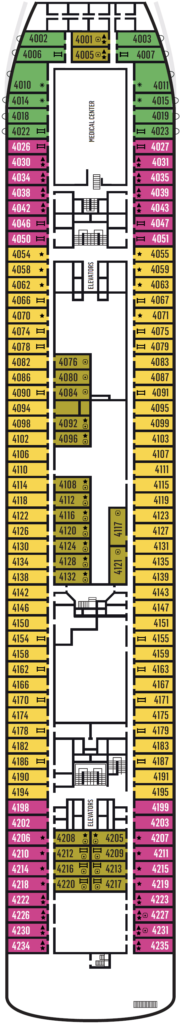 Deck 4 plan for Celestyal Journey