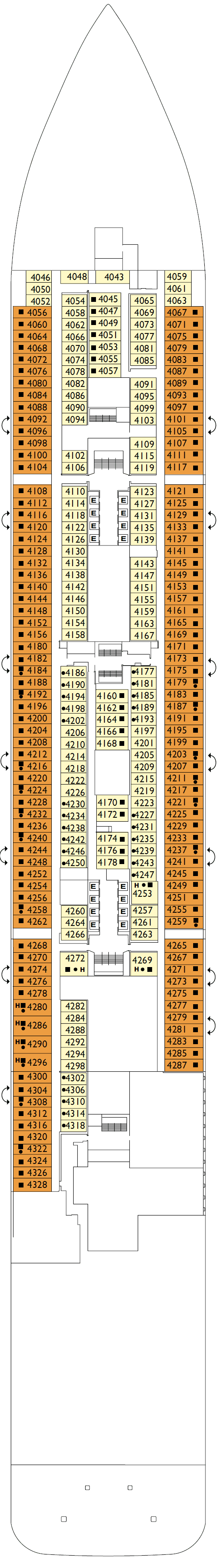 Deck 4 plan for Costa Smeralda