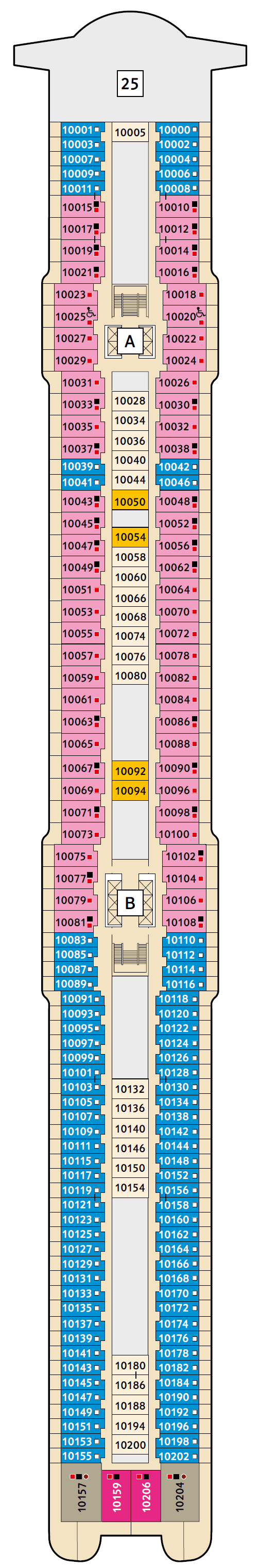 Deck 10 Perle plan for Mein Schiff 1