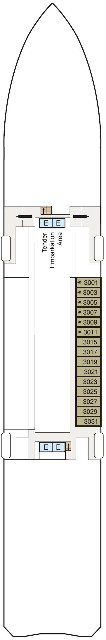 Deck 3 plan for Regatta