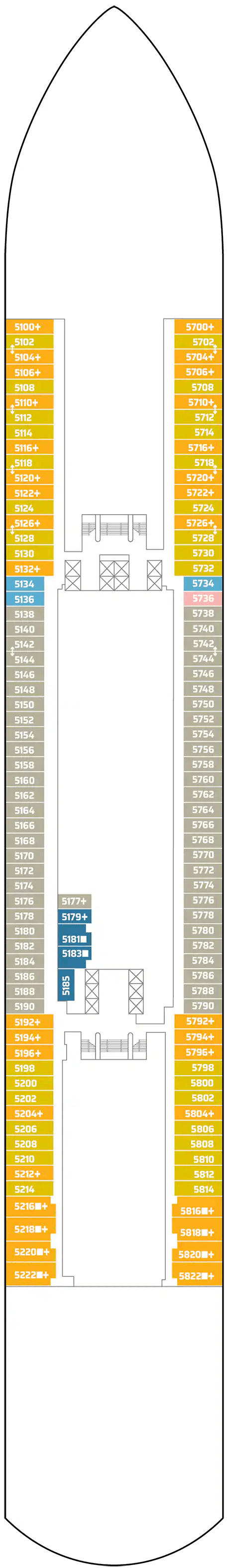 Deck Deck 05 plan for Norwegian Viva