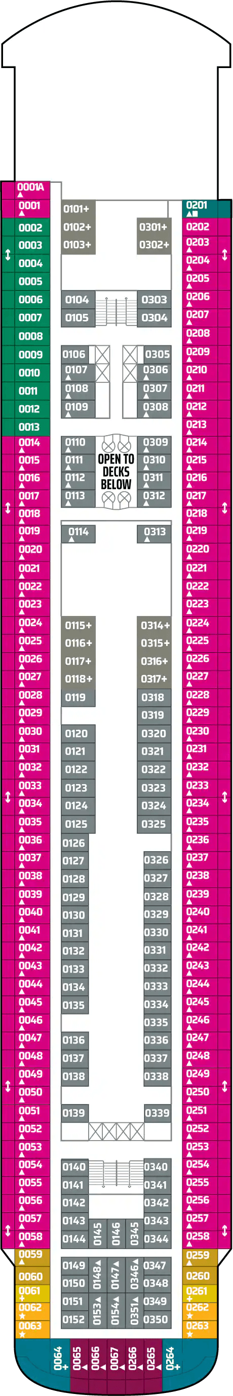Deck Deck 10 plan for Norwegian Sky