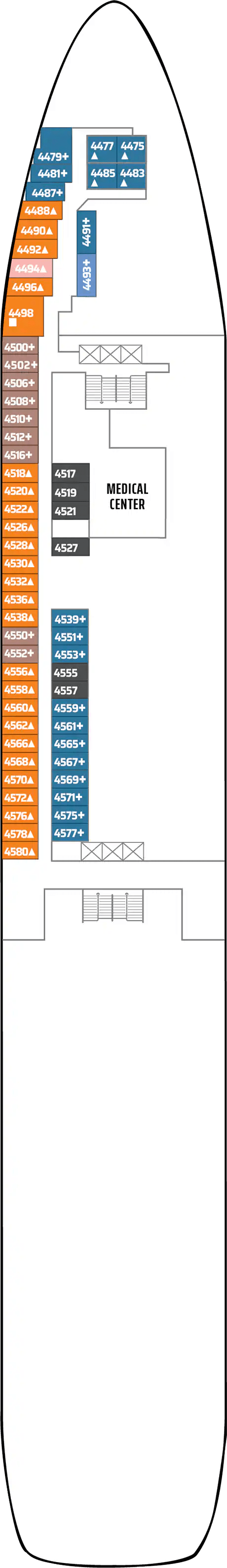 Deck Deck 04 plan for Norwegian Spirit