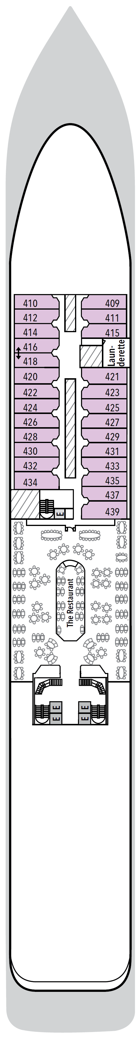 Deck 4 plan for Silver Shadow