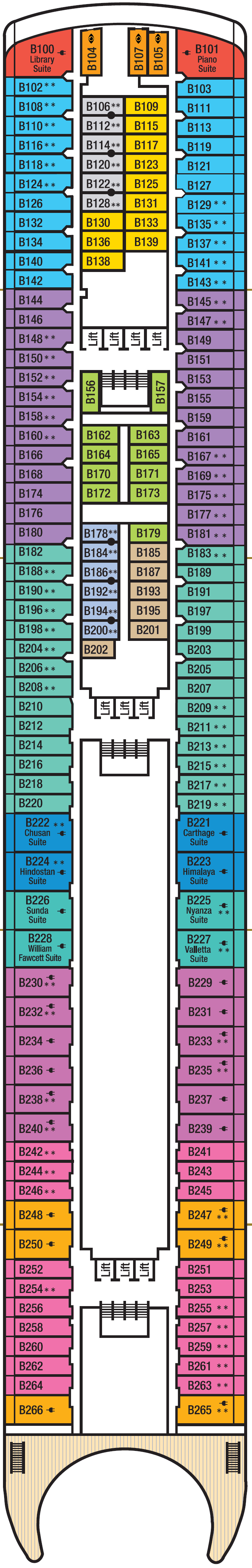 Deck Deck 10 - B plan for Aurora