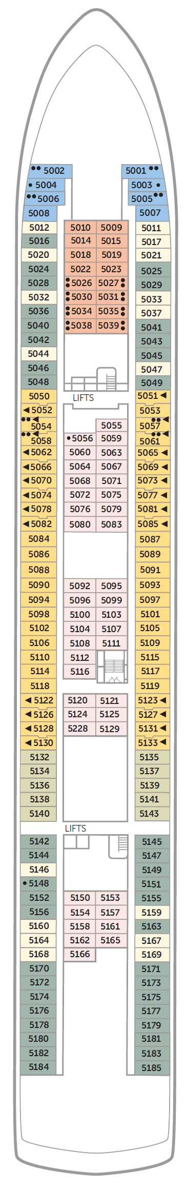 Deck Atlantic Deck 5 plan for Balmoral